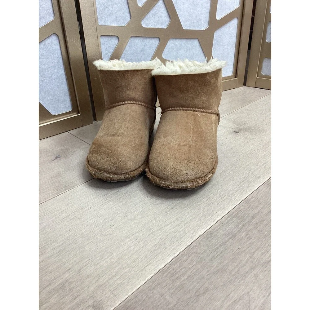 KIRKLAND BIG GIRLS 1 WINTER BOOTS FUR wool SUEDE LEATHER Twins?